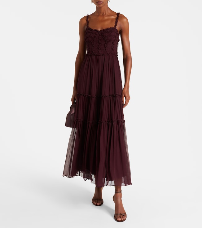 Ulla Johnson Talitha ruffled silk chiffon midi dress