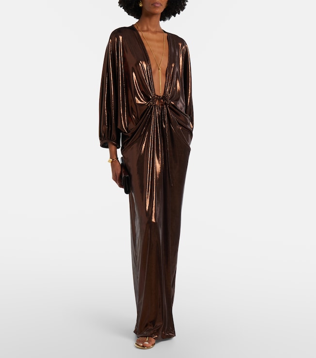 Adriana Degreas Cutout draped kaftan