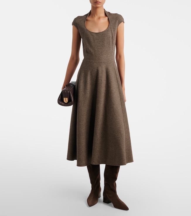 Ralph Lauren Collection Maisey wool, silk, and cashmere midi dress