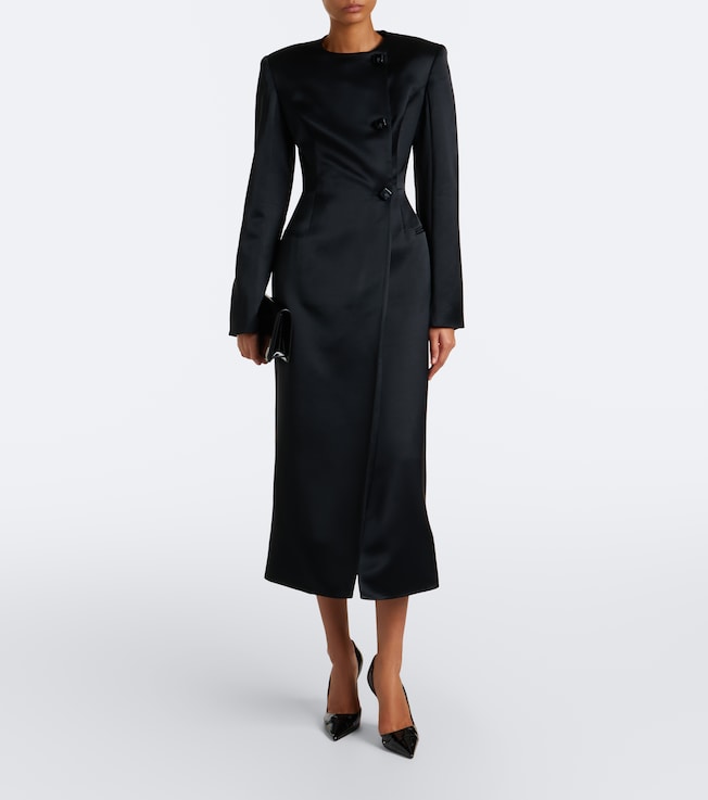 Rachel Gilbert Leeta double-breasted satin coat