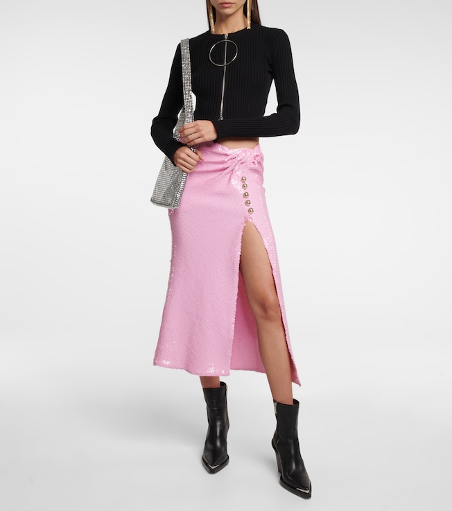 Rabanne Sequined midi skirt