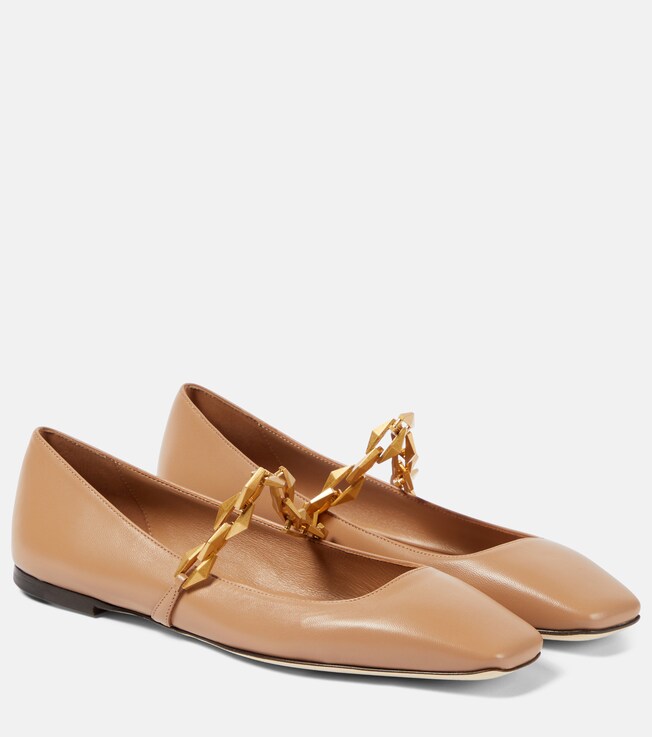 Diamond Tilda leather ballet flats | Jimmy Choo