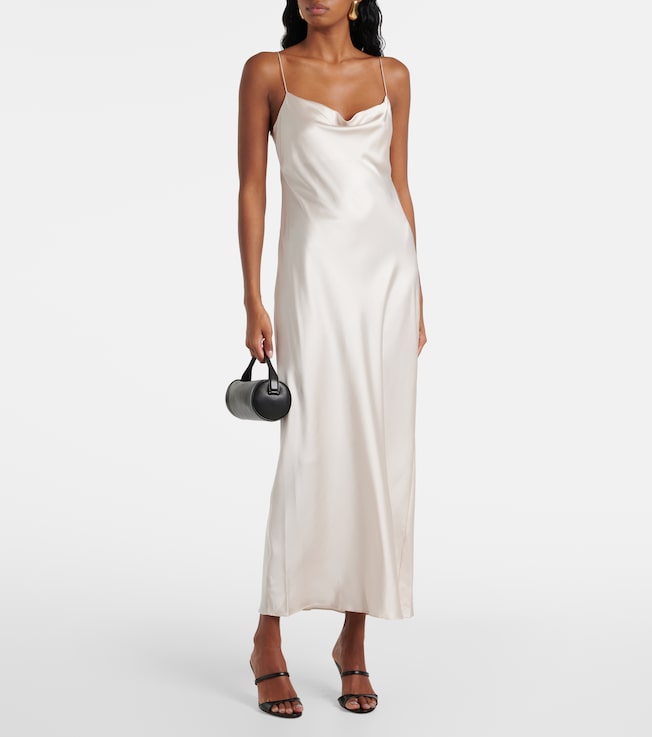 Dorothee Schumacher Sense Of Shine draped silk-blend slip dress