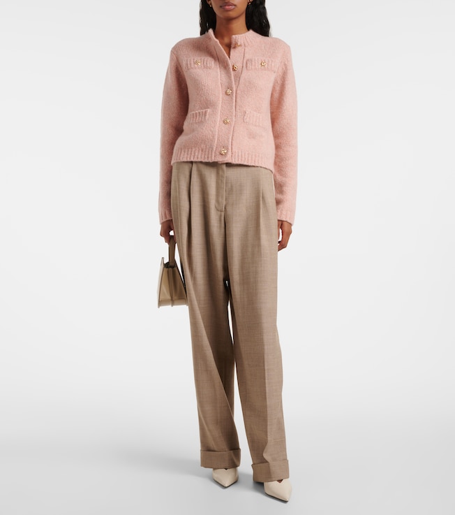 Jardin des Orangers Cropped cashmere-blend bouclé cardigan