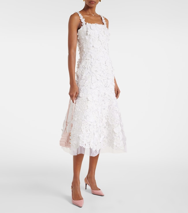 Carolina Herrera Guipure lace midi dress