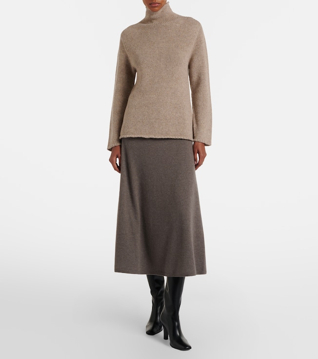 The Row Masini cashmere midi skirt