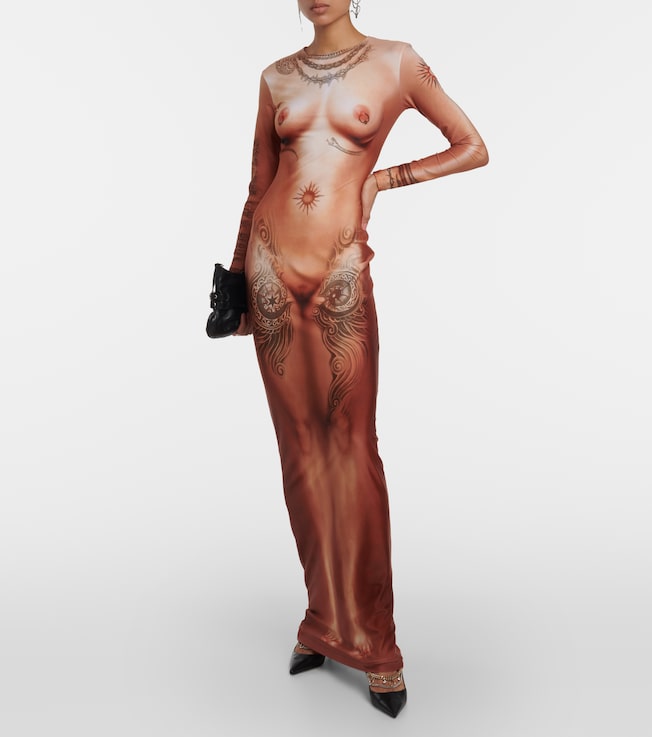 Jean Paul Gaultier Tattoo Collection maxi dress