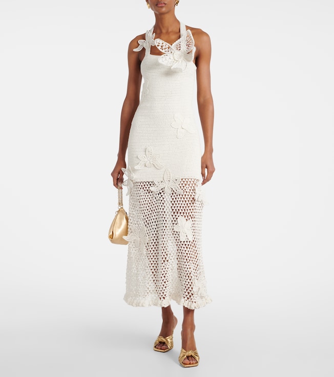 Oscar de la Renta Crochet cotton maxi dress