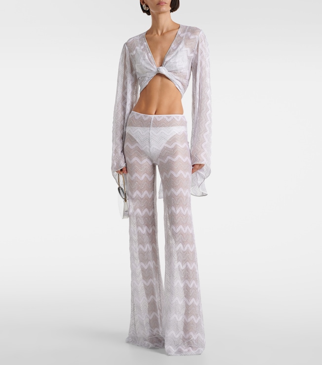 Missoni Zigzag lamé crop top