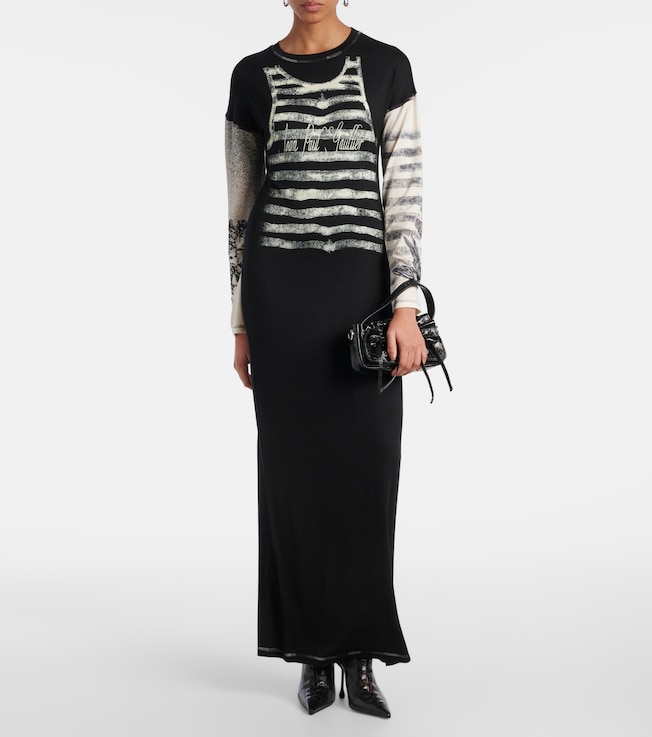 Jean Paul Gaultier Printed jersey maxi dress