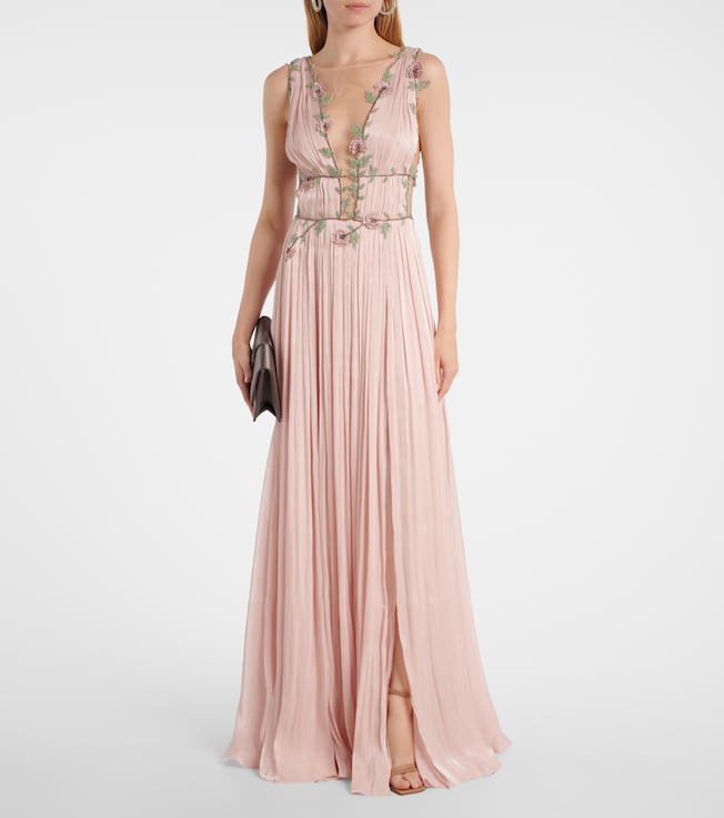 Costarellos Nalina embellished georgette gown