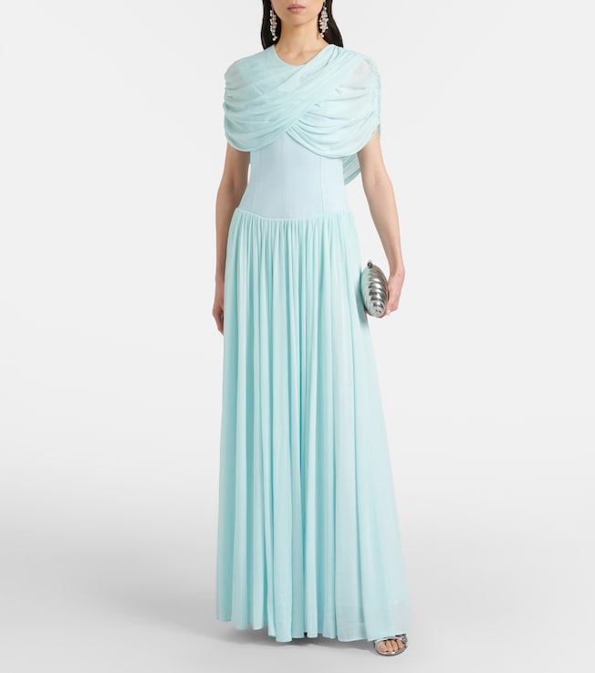 SIMKHAI Draped pleated gown