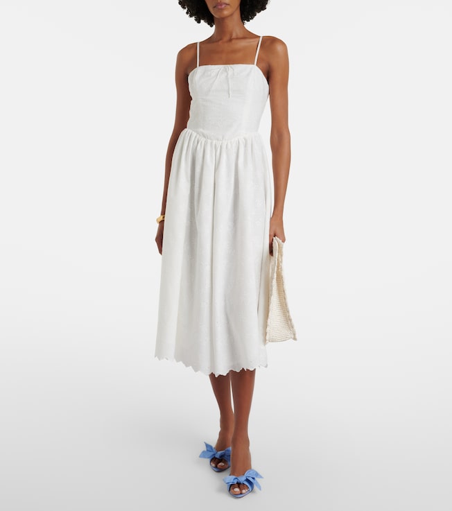 Faithfull Tulla broderie anglaise midi dress