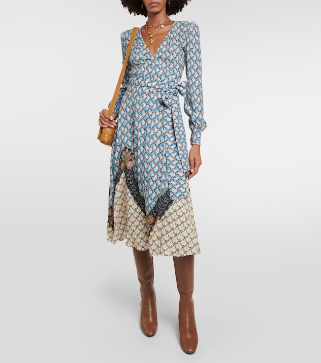 Etro Floral sablé midi dress