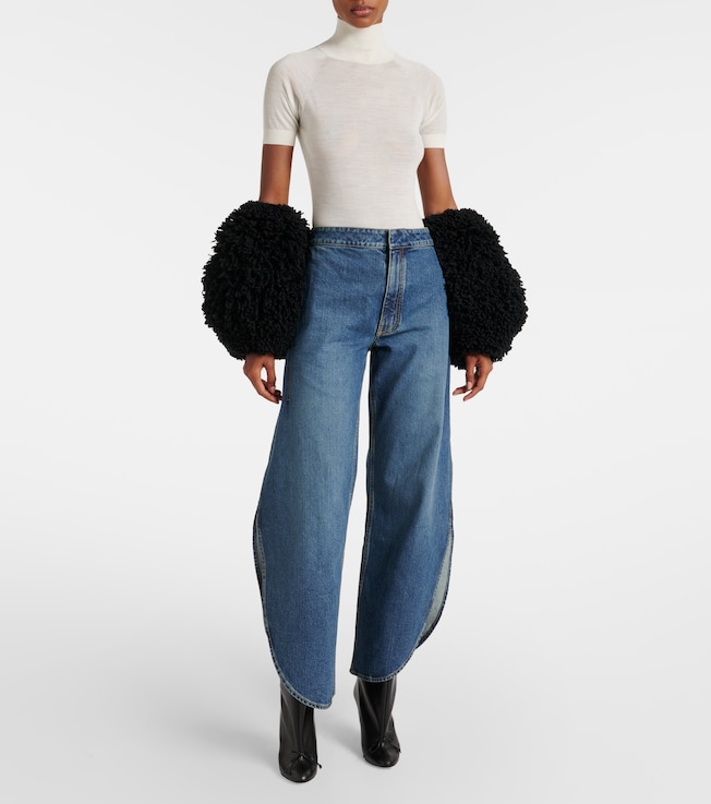 Alaïa Turtleneck wool bodysuit