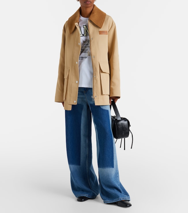 GANNI High-rise wide-leg jeans