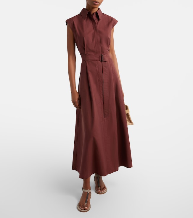  Monili cotton-blend midi dress