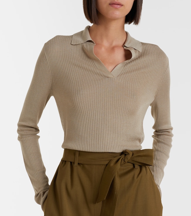 Max Mara Knitted silk and cashmere top