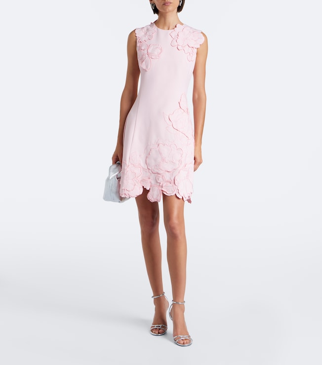 LEO LIN Floral-appliqué minidress