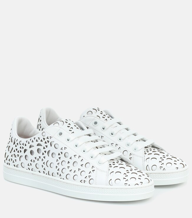 Alaïa Laser-cut leather sneakers