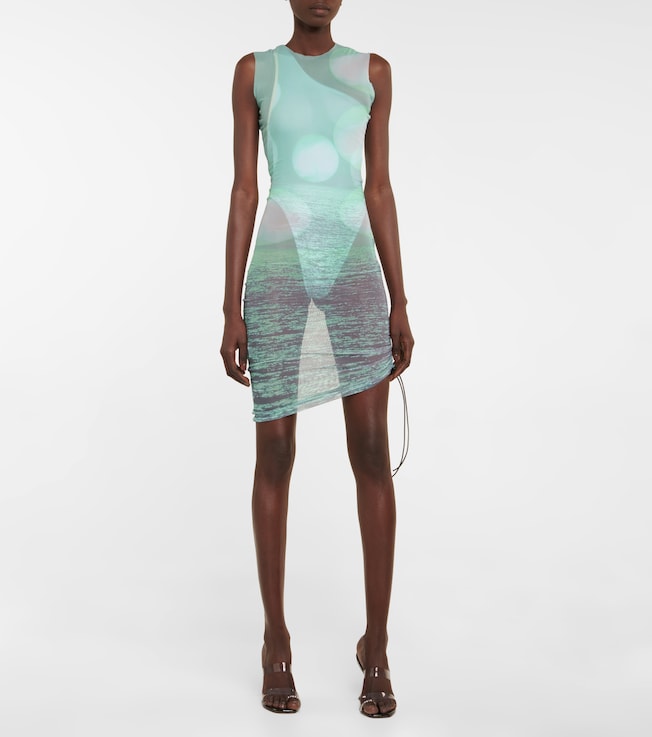 Louisa Ballou Heatwave printed mesh minidress