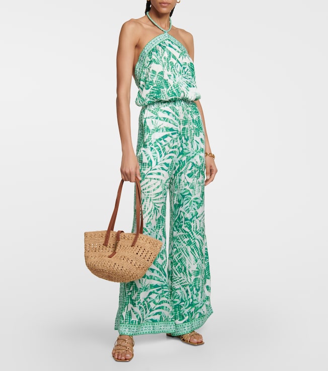 Poupette St Barth Isabelle printed halterneck jumpsuit