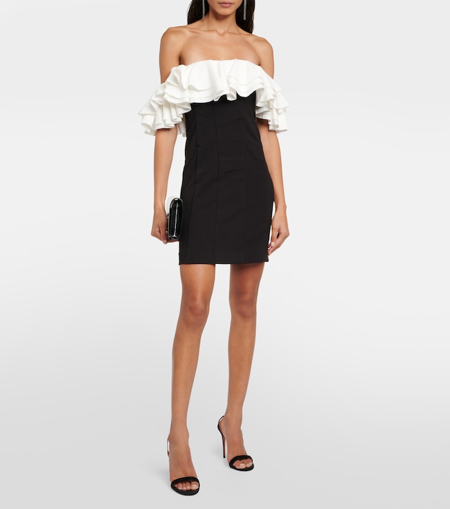 Staud Kiara off-shoulder ruffled minidress