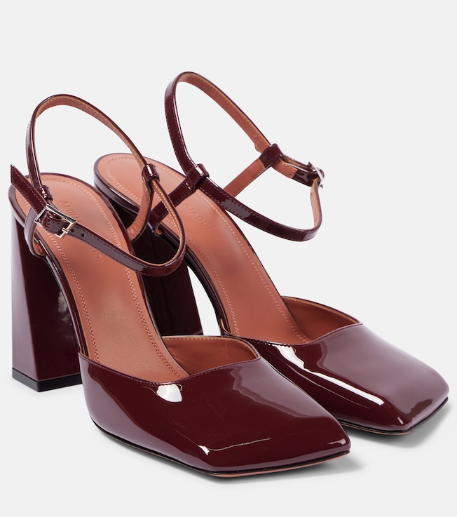 AMINA MUADDI Charlotte 95 patent leather pumps