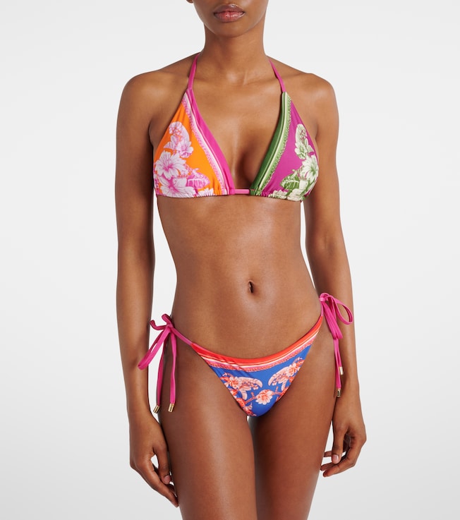 FARM Rio Colorblocked floral bikini bottoms