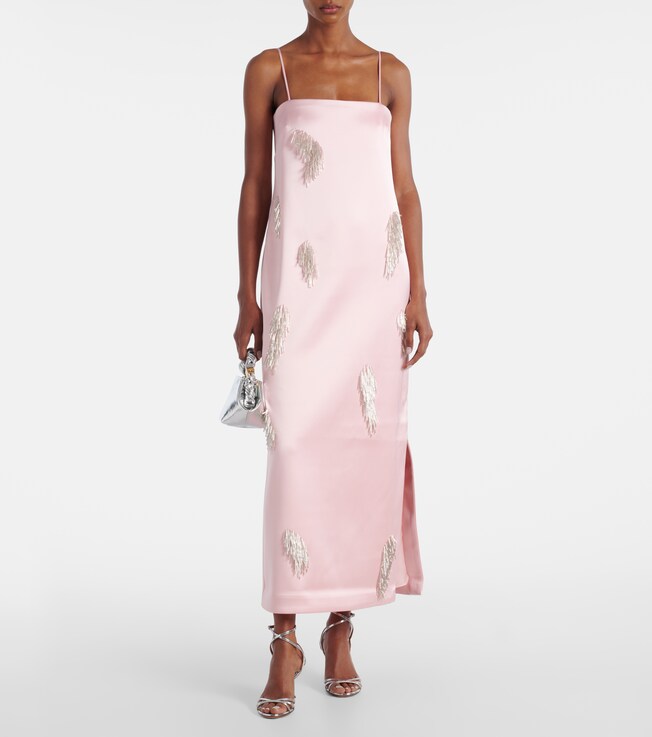 here she is embellished slip dress Here She Is Embellished Slip
