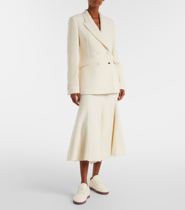 Gabriela Hearst Amy cashmere and wool-blend midi skirt