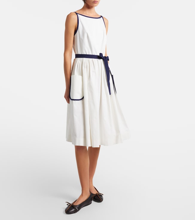 Prada Cotton and linen midi dress