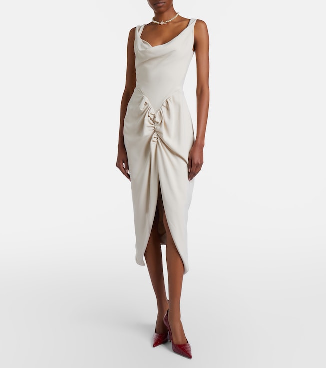 Vivienne Westwood Panther draped ruched midi dress