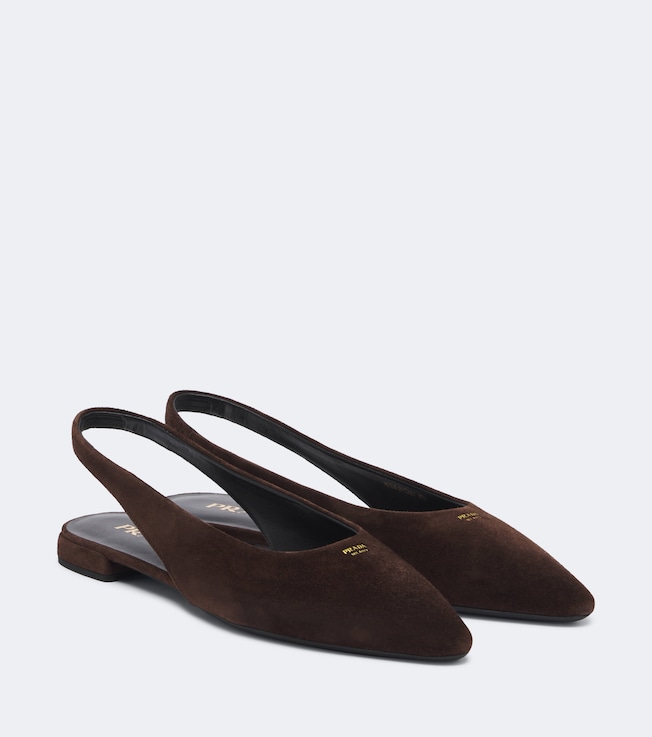 Prada Suede slingback flats