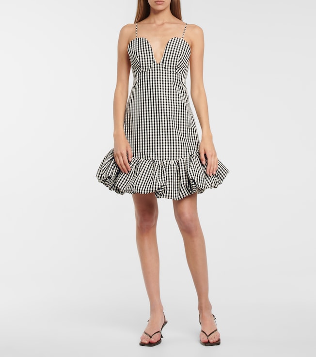 KHAITE Sienna gingham minidress