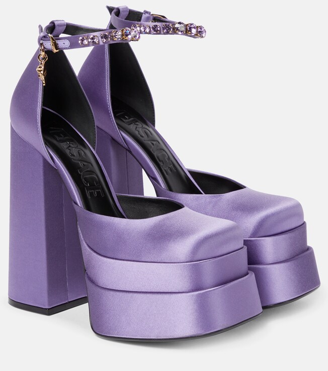 Versace Medusa Aevitas satin platform pumps