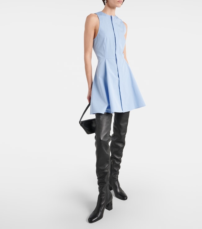 Ami Paris Godet cotton poplin shirt dress