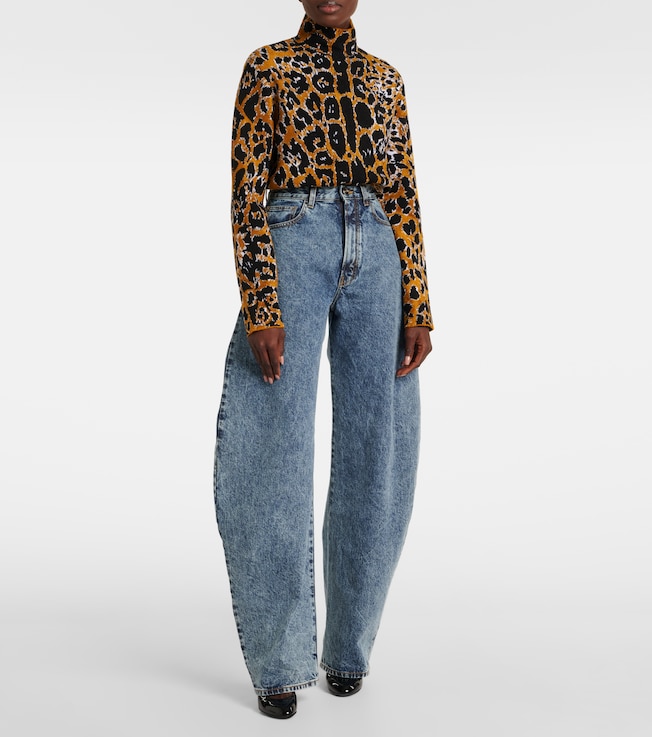 Alaïa Leopard jacquard sweater