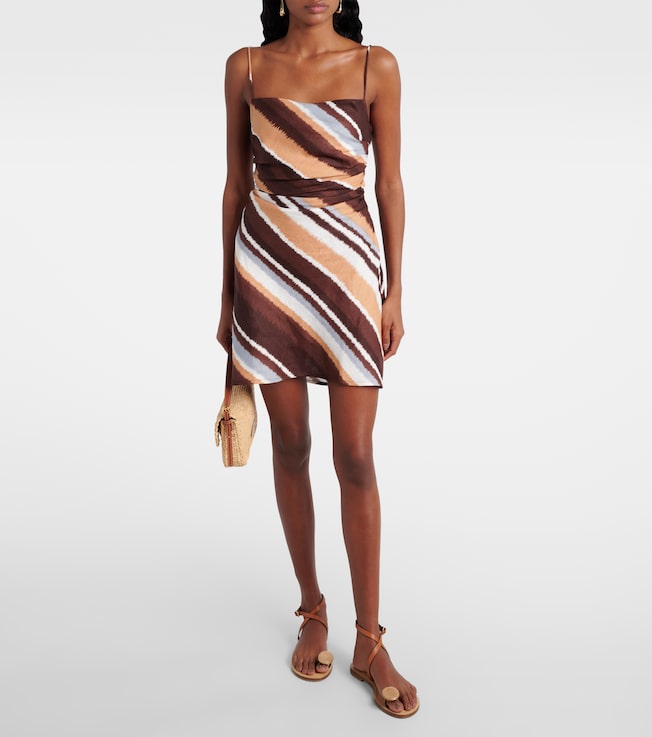 Faithfull Maryse striped linen minidress