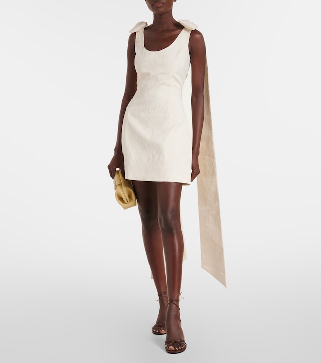 Markarian Gita bow-detail brocade minidress
