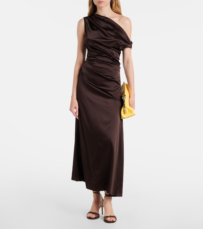 Staud Phare silk-blend satin cocktail dress