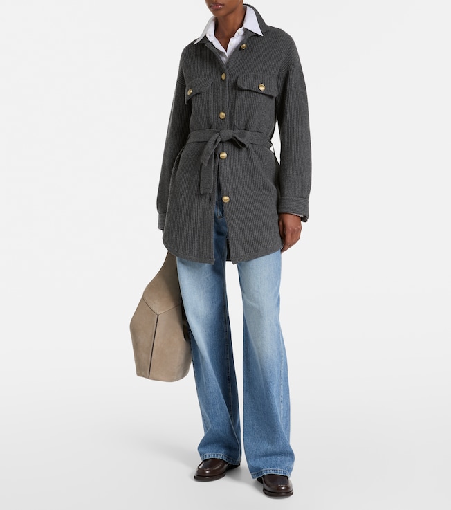 Brunello Cucinelli Wool, cashmere, and silk cardigan