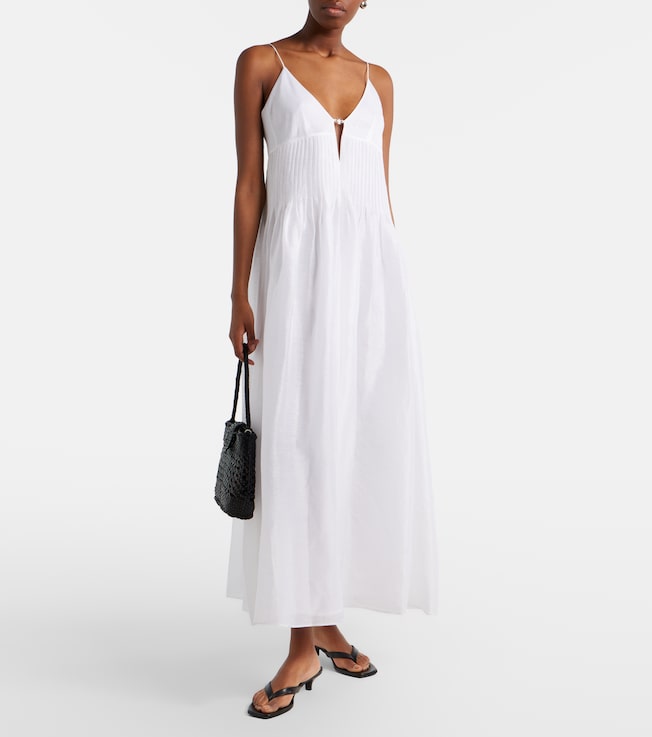Tory Burch Linen and silk maxi dress