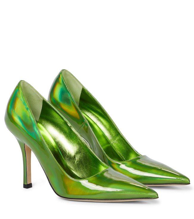 Paris Texas Mama holographic pumps