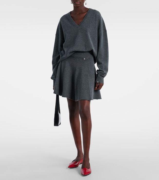 Extreme Cashmere N°379 Girl cashmere-blend miniskirt