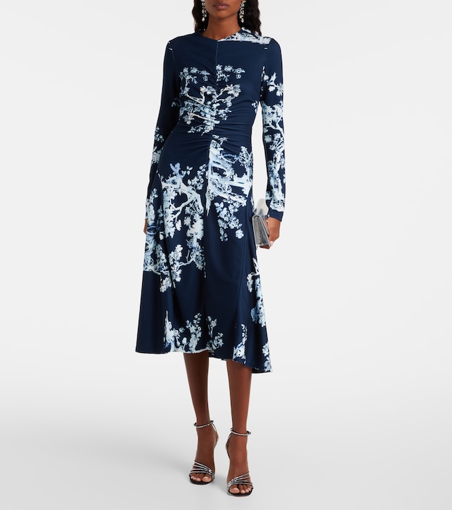 Erdem Floral gathered midi dress