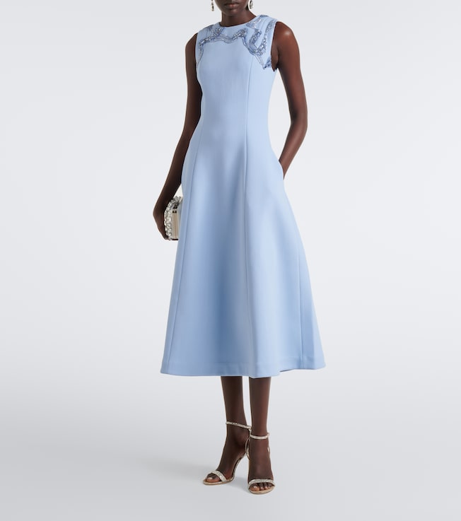 Rebecca Vallance Aylin embellished crêpe midi dress