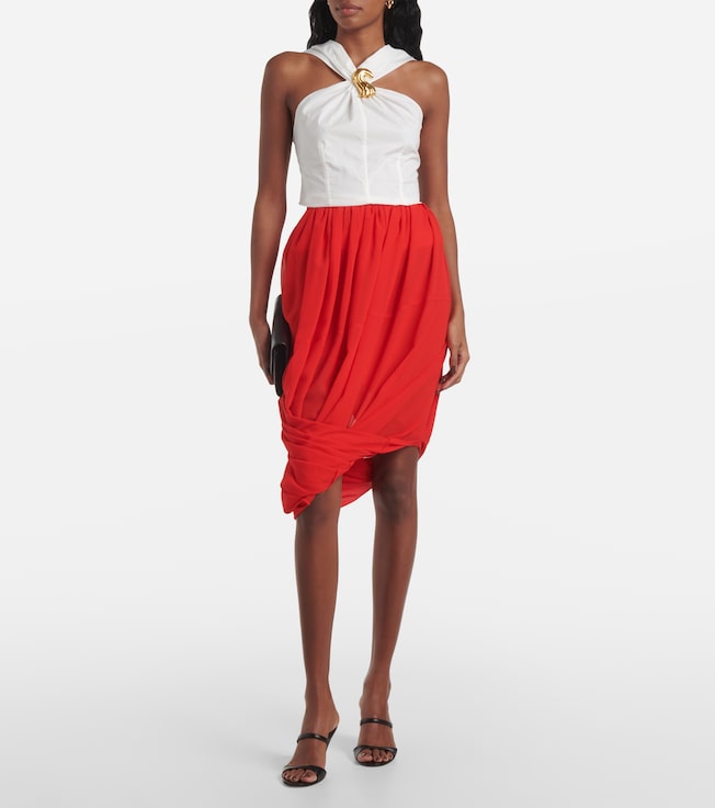 Jacques Wei Chiffon midi skirt