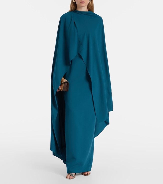 Roksanda Deena caped crêpe gown