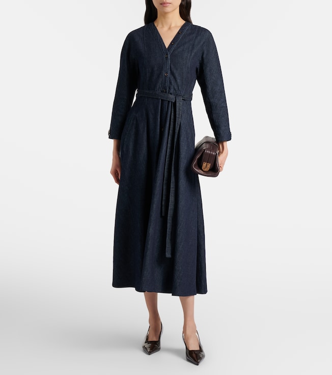 S Max Mara Ambra denim wrap dress